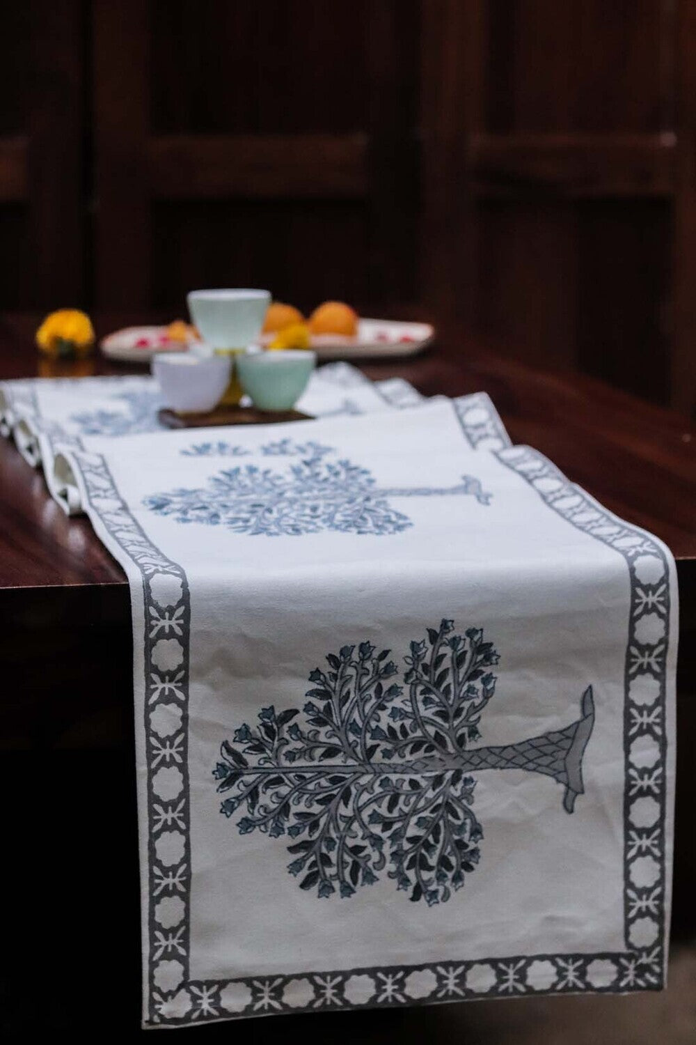 Kadam Hand block Printed Table Runner