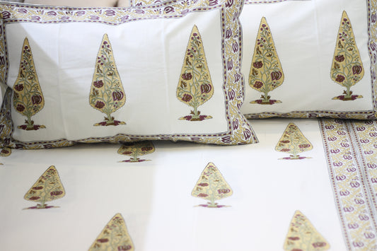 Yellow Handloom Cotton Bedsheet