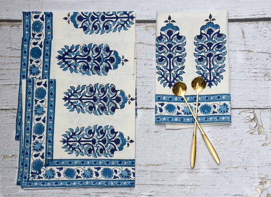 White Indigo Table Napkin